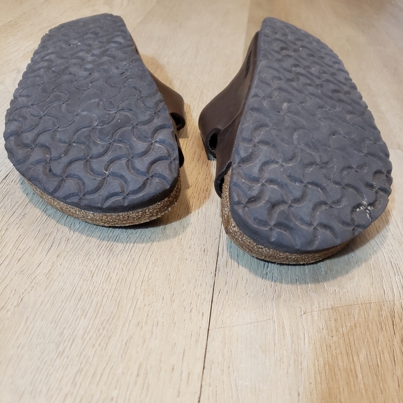 Birkenstock Dark Brown Sandals Double Buckle With Amazing Patina - Picture 6 of 9